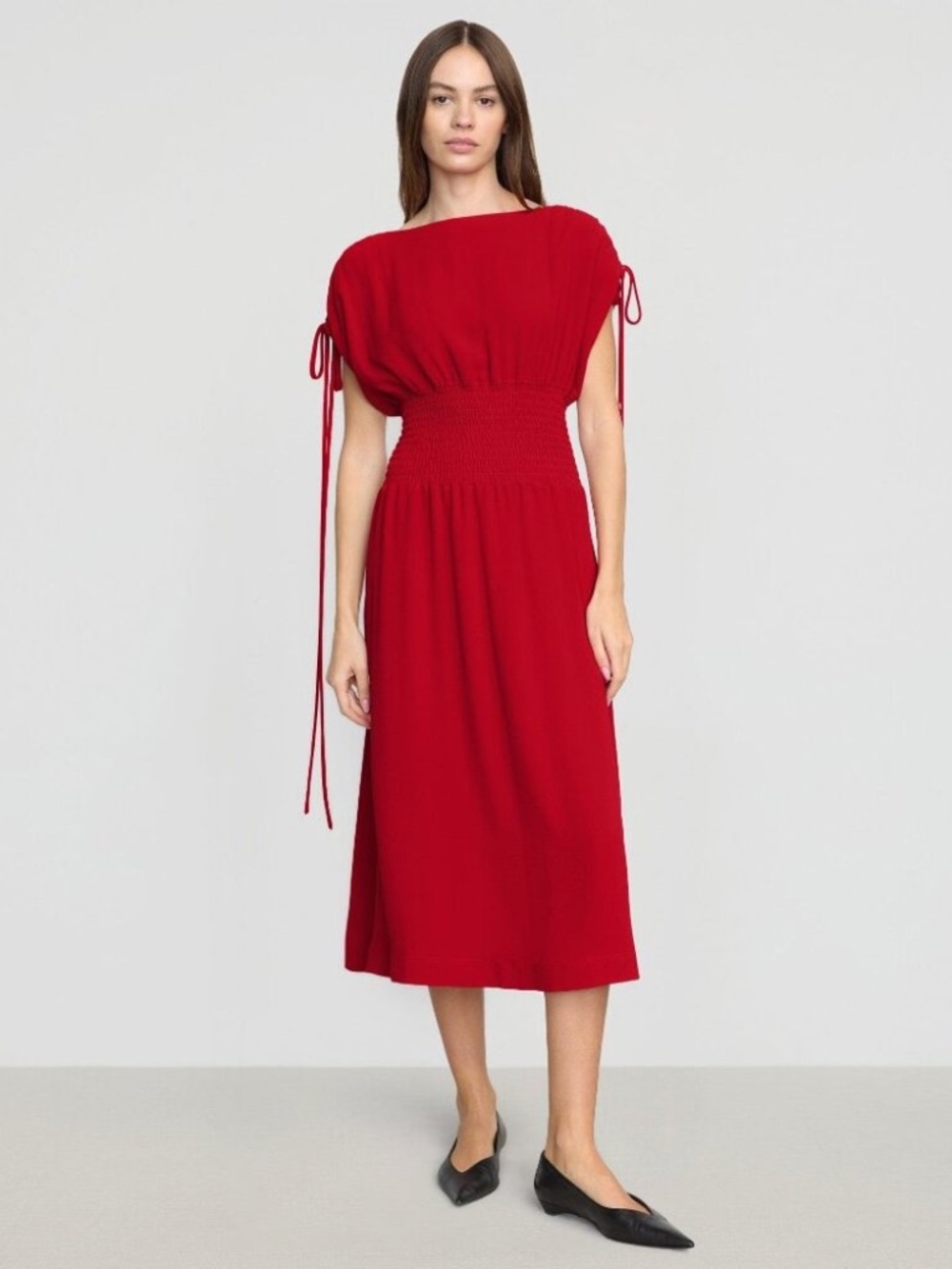 Modern Citizen Ayumi Gathered-Shoulder Dress